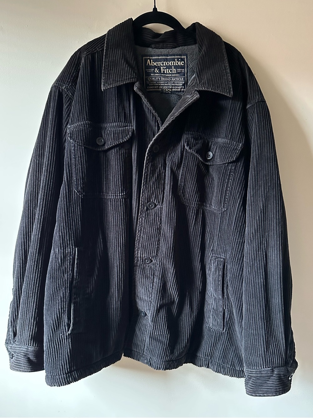 Men’s Black Abercrombie & Fitch Corduroy Jacket